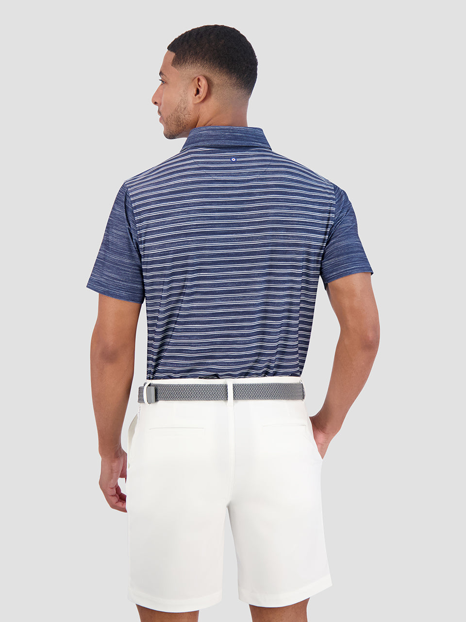 Polos Ben Sherman Melange Stripes Color Block Tech Jersey Sports Fit Bleu Marine | YVX-97869282